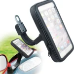 Motosiklet Telefon Tutucu Su Geçirmez Fermuarlı Kılıf 5.5’İnç Ayna Veya Civata Bağlatılı