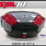 Sym Motosiklet Arka Bagaj Çantası Orjinal 40 Litre Nardo Gri (Topcase) S3BS01-40-GY7