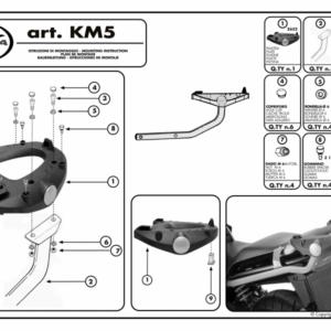 Kappa KM5 Universal Alt Tabla Çanta Taşıyıcı  (Monokey)