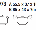 KAWASAKİ KX125 KL250 CF MOTO 500U-FORCE DİSK FREN BALATASI FA067