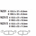 KAWASAKİ ZH2 ZR1100 SUZUKİ GSX600-750 EBC DİSK FREN BALATASI FA231