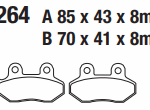 Sym Jet-X 125 Jet-14 Symphony st X-pro 125 Orbit 50/100 Mio 50 Ön Fren Balatası FA264