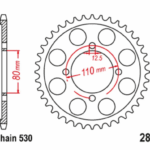Honda Cb 750 Arka Aktarma Dişlisi 5.30 (43-T) (4 Delik)