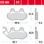 SYM FİDDLE50 Simply 50 TRW DİSK FREN BALATASI CARBON FA264 MCB684EC