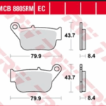 TRW YAMAHA XMAX 250 XMAX 300 CARBON ARKA FREN DİSK BALATASI FA678 (MCB880EC)