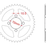 Honda Cbr 125 R Eski Modellere Uyumlu Arka Dişli ALİMİNYUM (42-T)